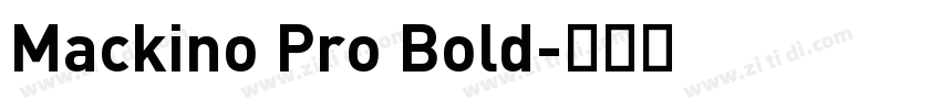 Mackino Pro Bold字体转换